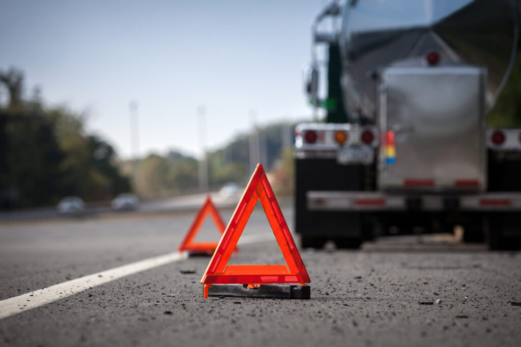 Truck stopped on the roadside needing assistance